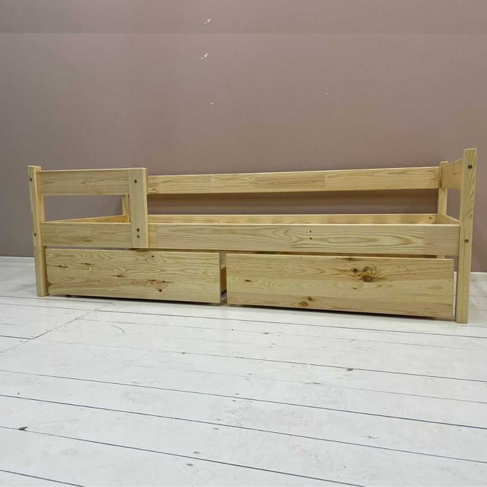 Дерев'яне ліжко для хлопчика, дівчинки Тотоша Натуральне дерево