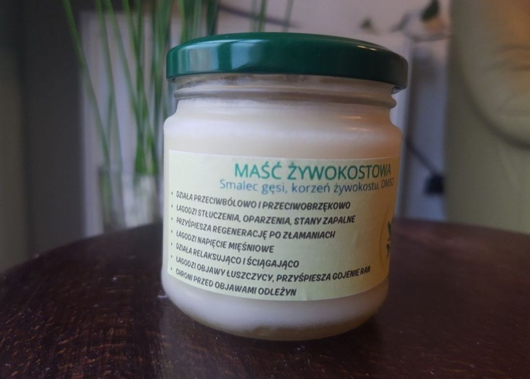 Maść żywokostowa 200ml. Smalec gęsi, DMSO