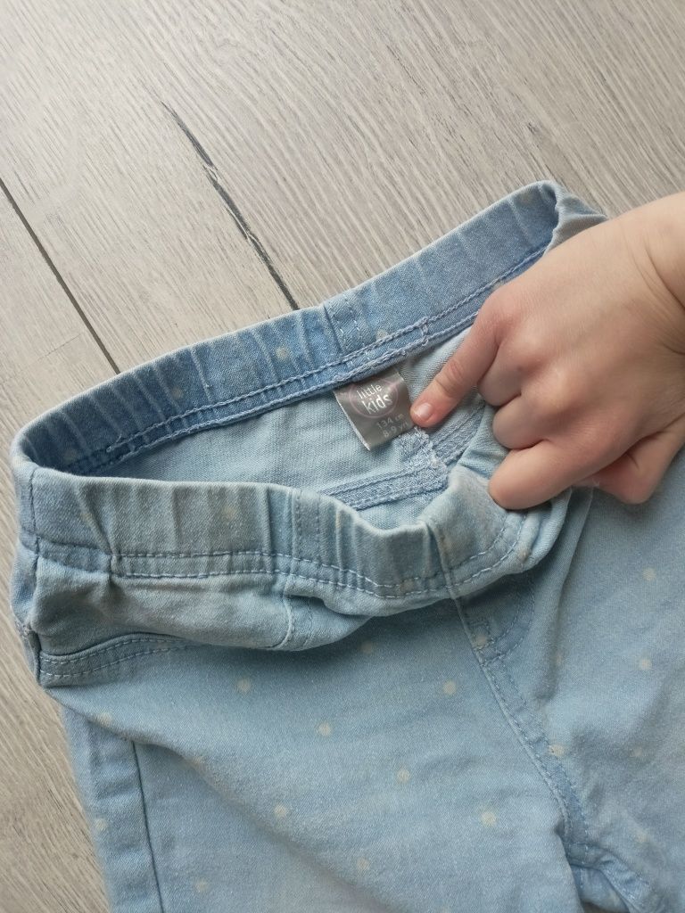 Spodnie jeansowe dla dziewczynki, leginsy jeansowe 134