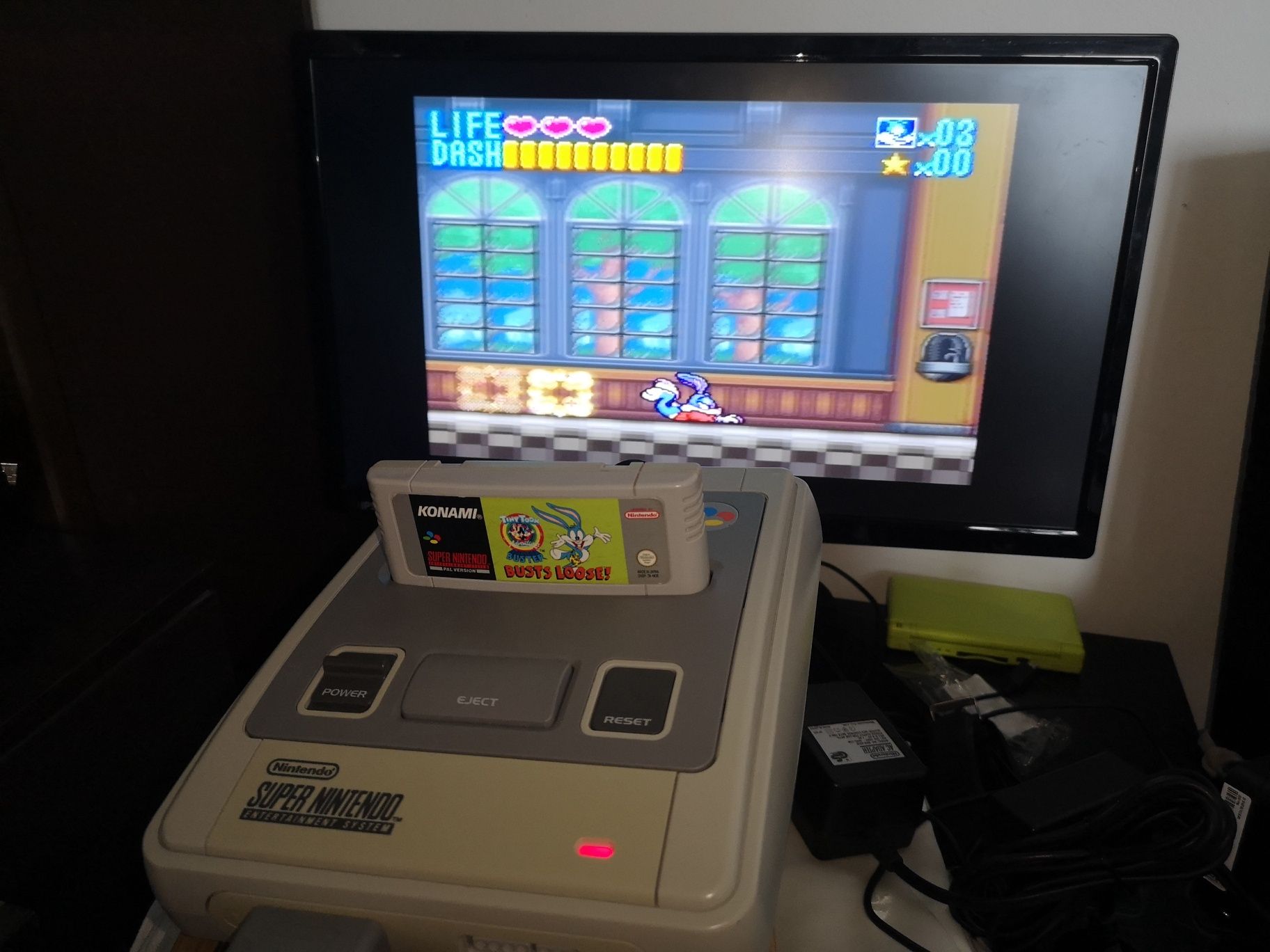 Konsola Super Nintendo SNES PAL (Europa) + pad, oryg zasilacz, kabelTV