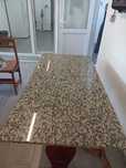 Mesa de cozinha granito+4 cadeiras