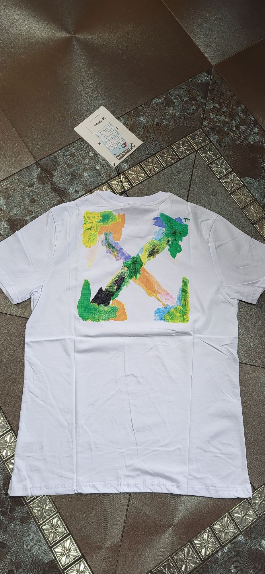 Off white koszulka męska t-shirt biała logo premium XXL
