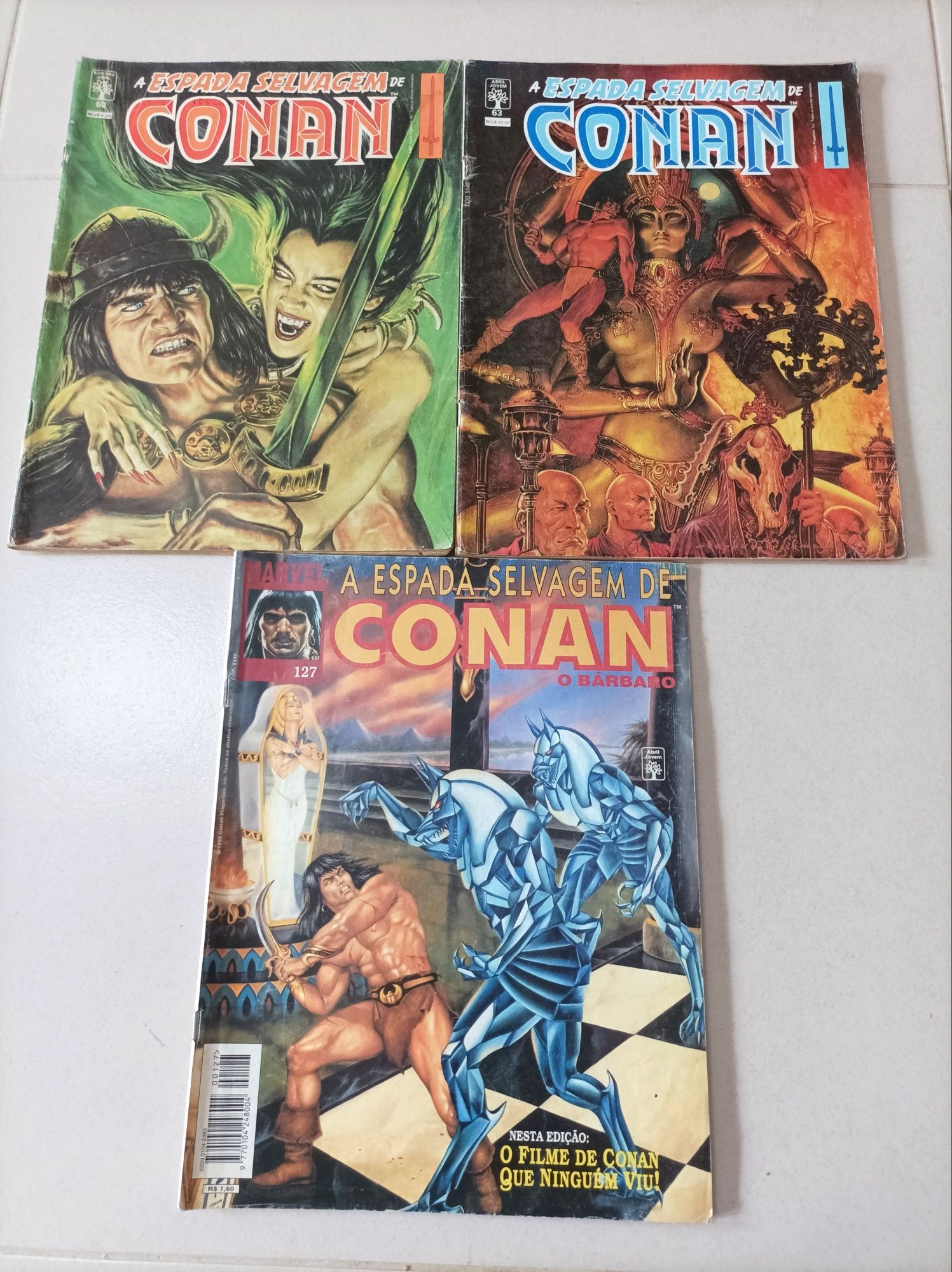 Lote de 3 Revistas antigas - A Espada Selvagem de Conan (Vintage)