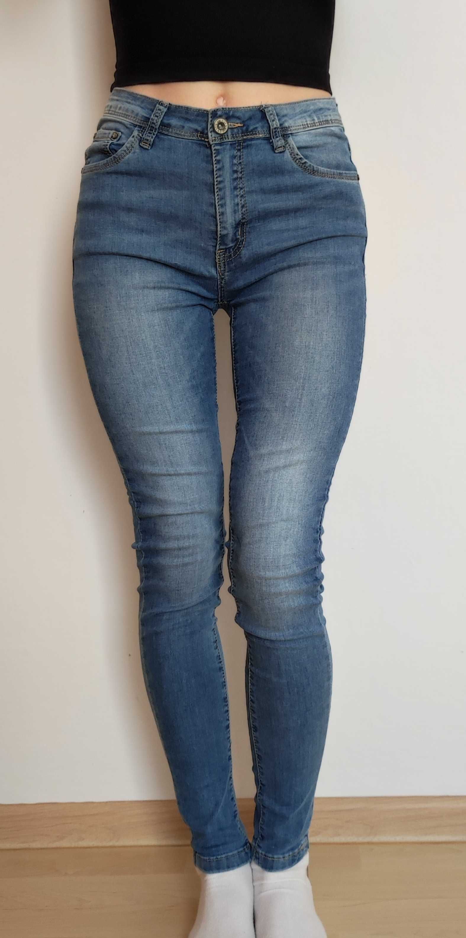 Dżinsy niebieskie rurki skinny jeans rozm. XS/S