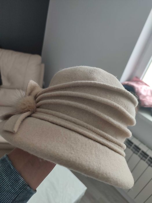 Kapelusz damski woolmark 100