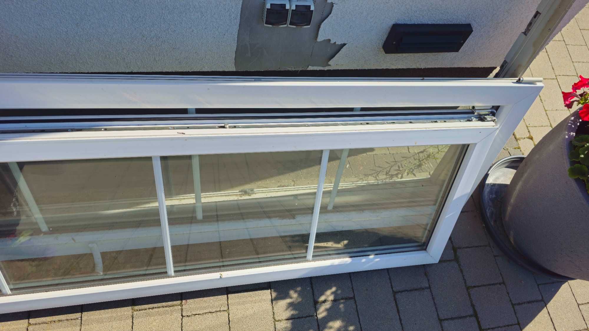Okno tarasowe PCV 230x126 używane – do odbioru, 350 zł