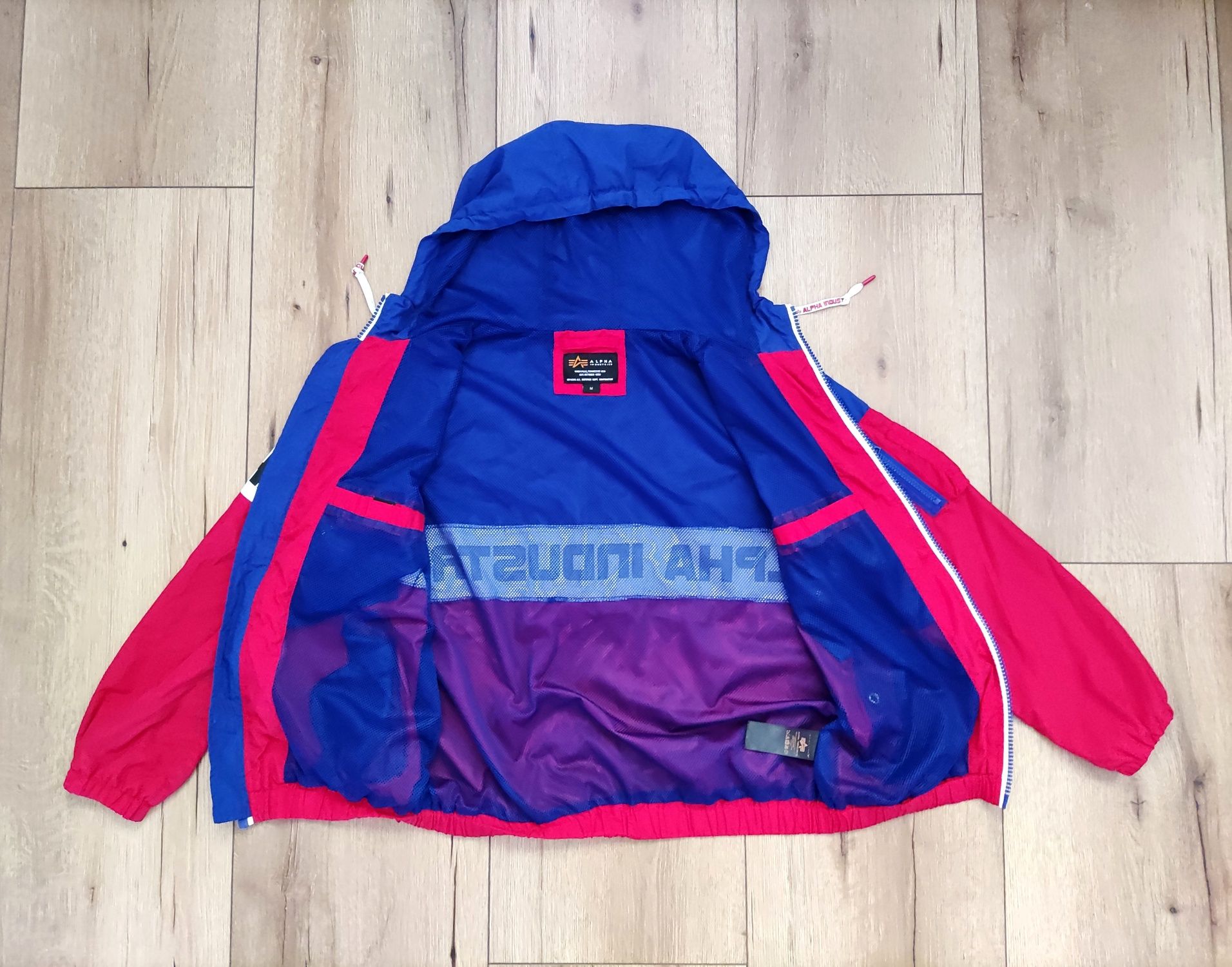 Alpha Industries męska kurtka wiatrówka z kapturem w rozmiarze M