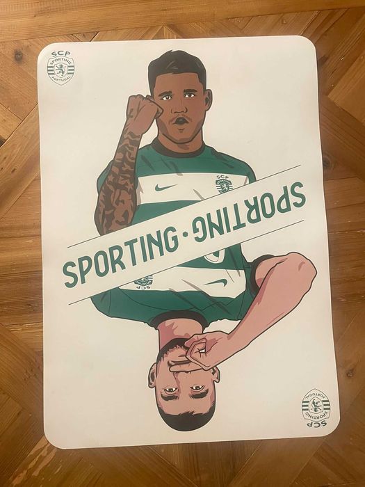 5 Posters com Caricaturas dos Jogadores Sporting  42 x 60cm
