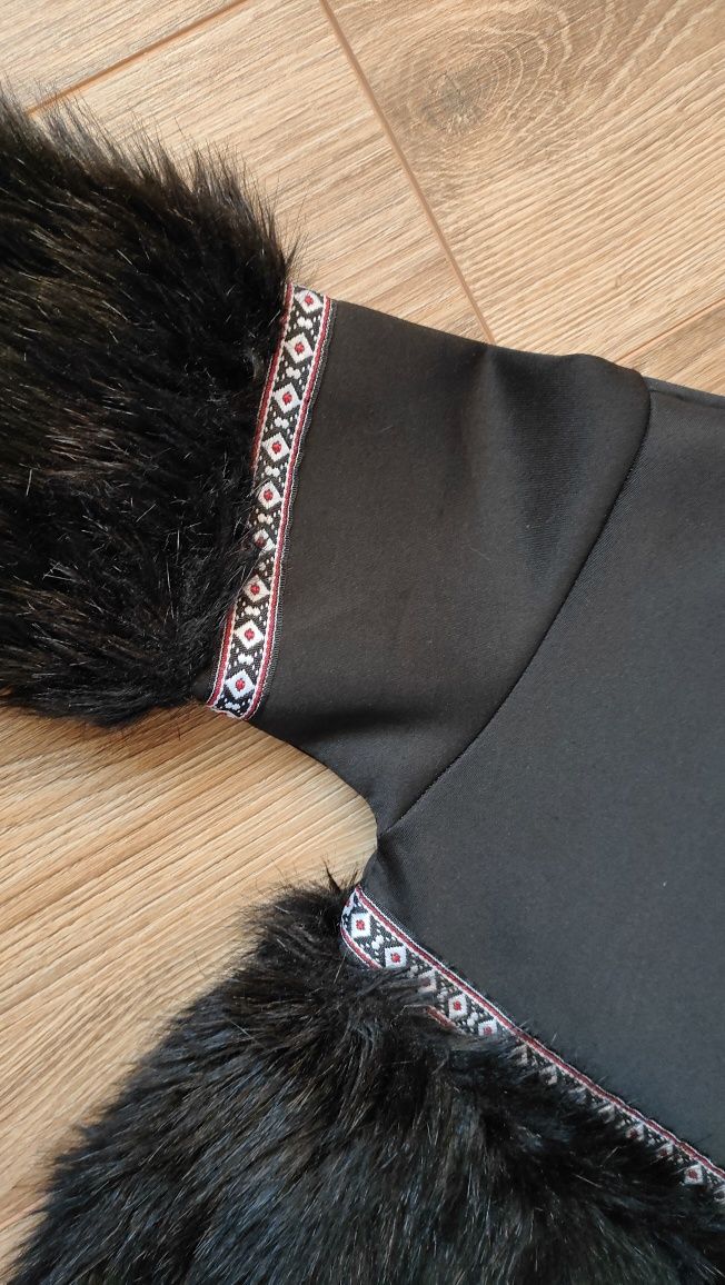 Bluza L M, etno, indiańska, Boho, elegancka shein futrzak futro jak no