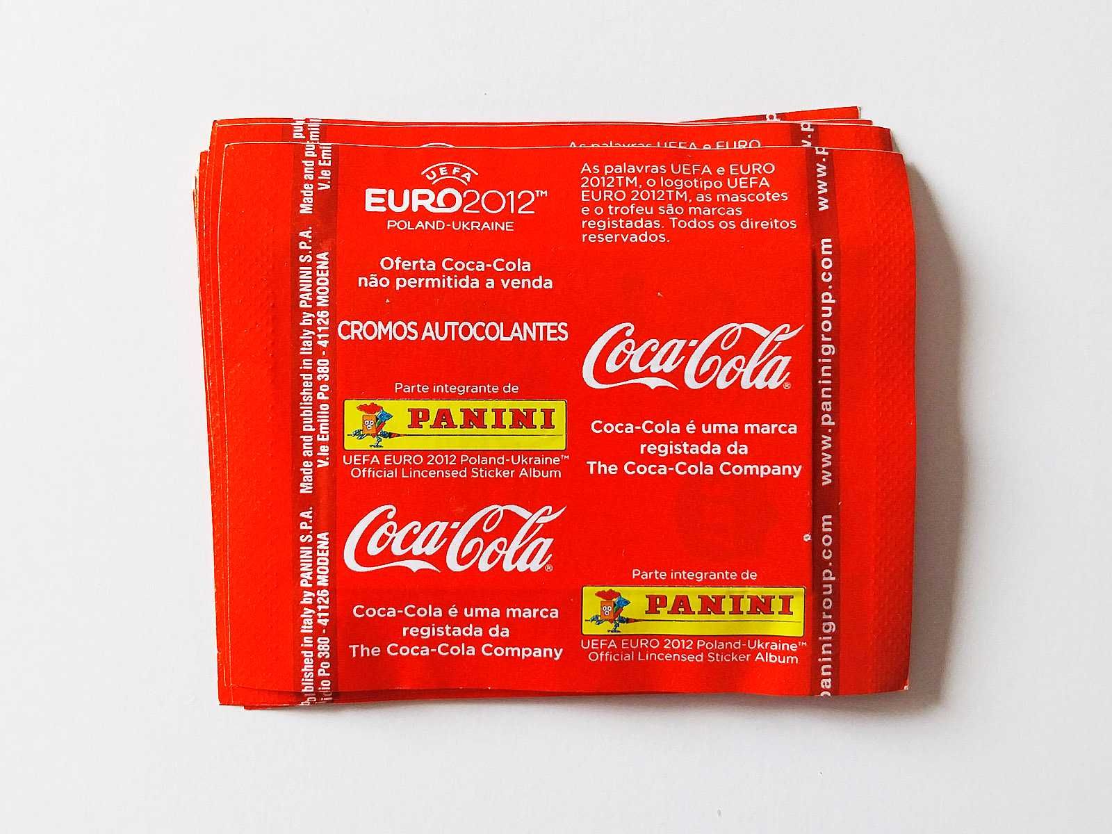 10 saquetas EURO 2012 - Coca-Cola novas por abrir | Panini