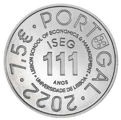 Moeda 7,5€ - 111.° Aniversário do ISEG - Portugal Comemorativa 2022
