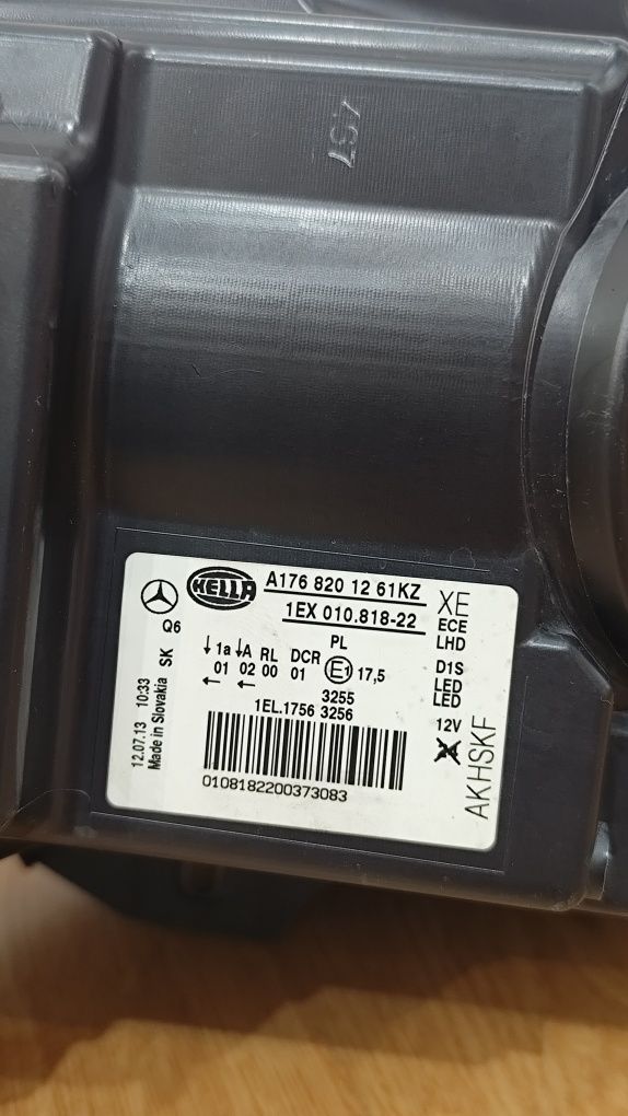 Farol Ótica Óptica Xénon Direita Original Mercedes Classe A W176