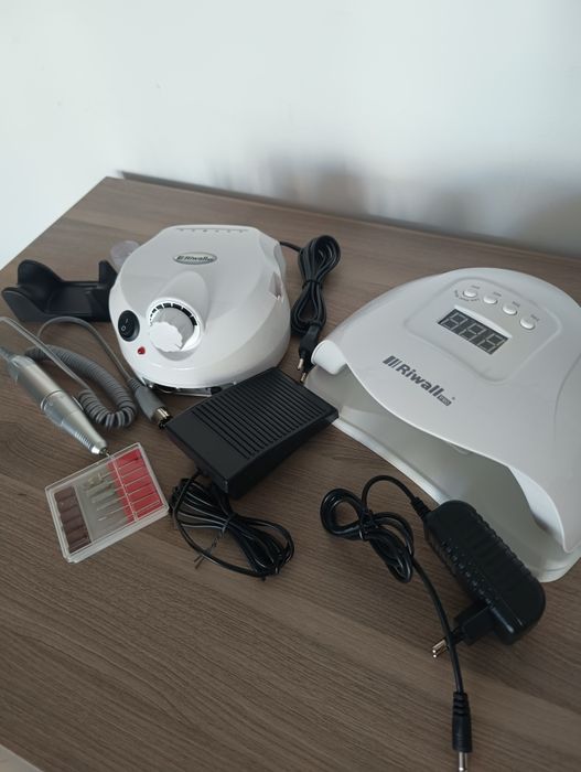 Lampa UV do paznokci, frezarka, zestaw, profesjonalny, mocny, manicure