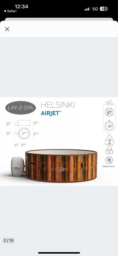 Dmuchane SPA Lay-Z Helsinki 7 osobowe