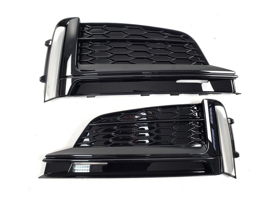 Решітки в бампер Full Black стиль S5 S-Line на Audi A5 B9 2016-2020