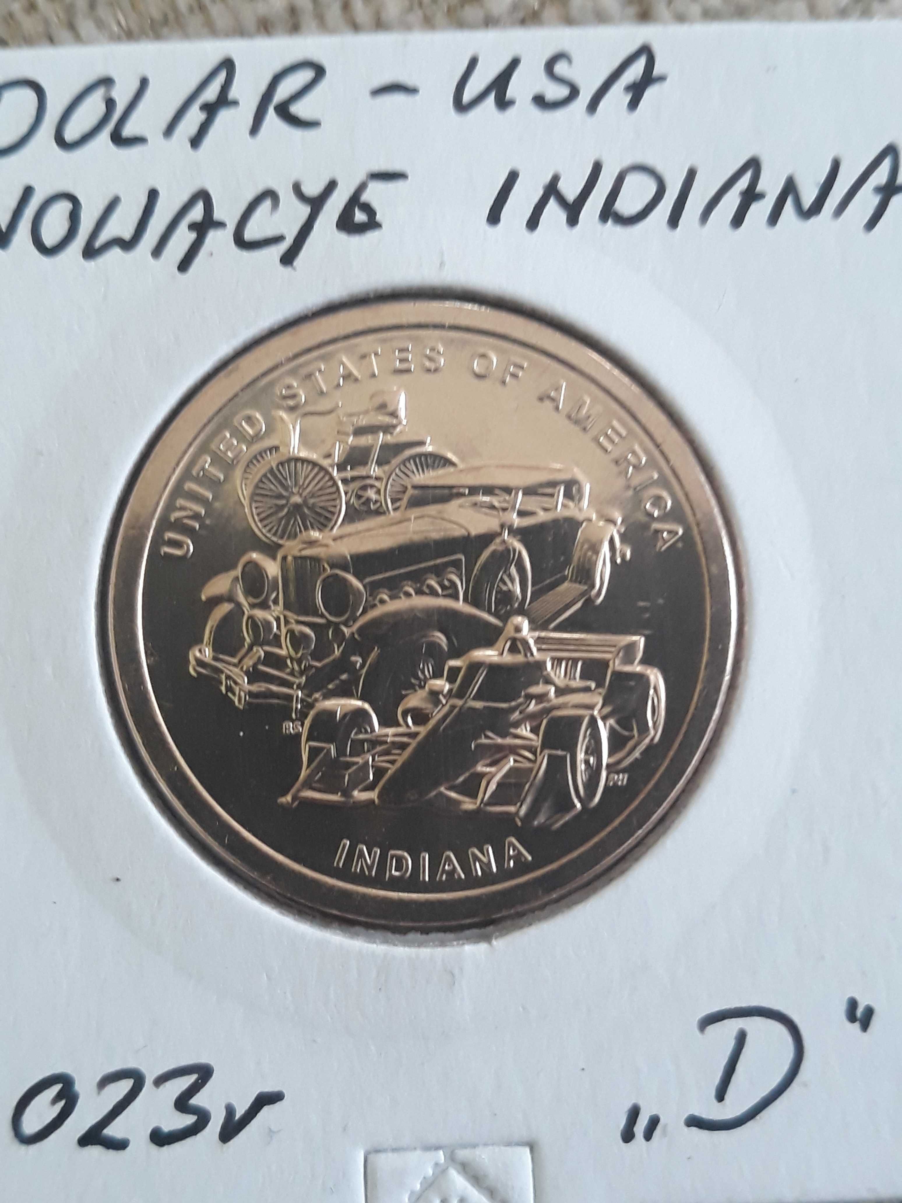 1 Dolar USA Innowacje 2023 r.- Indiana - men. D