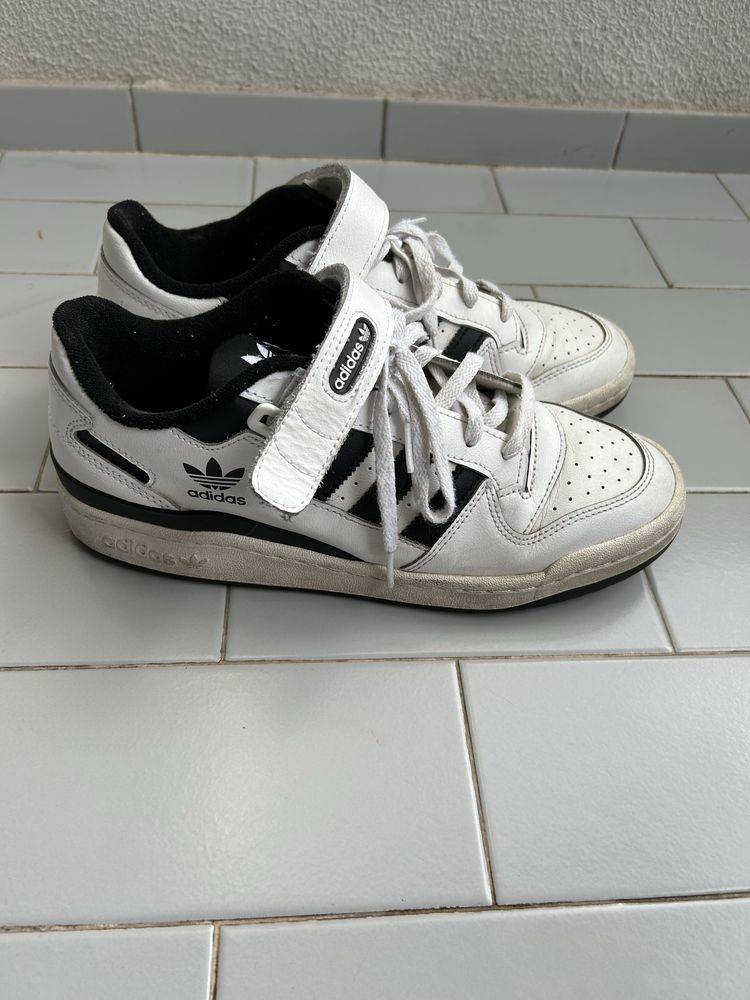 Adidas Forum Low Pretos C/velcro Tamanho 43 1/3