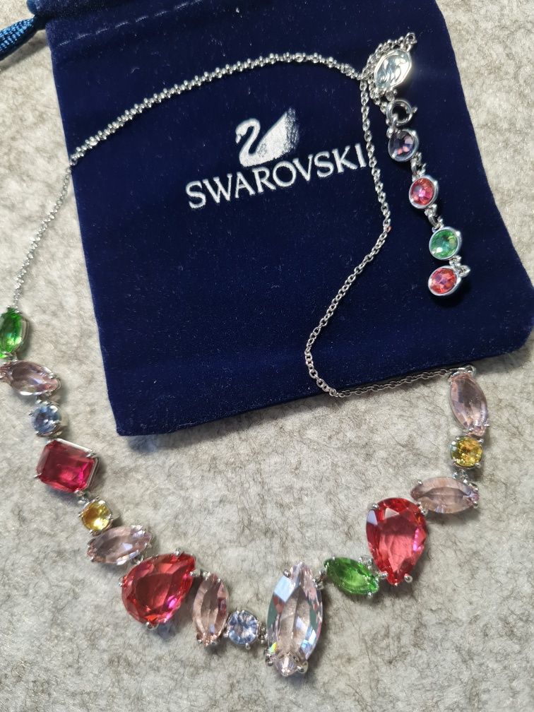 Кольє Swarovski GEMA Сваровскі різнокольорові кристали