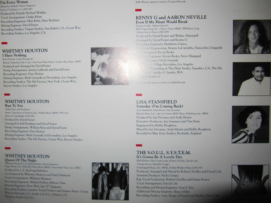 WHITNEY HOUSTON -The Bodyguard (Телохранитель)- 1992 *ОРИГИНАЛ - Винил