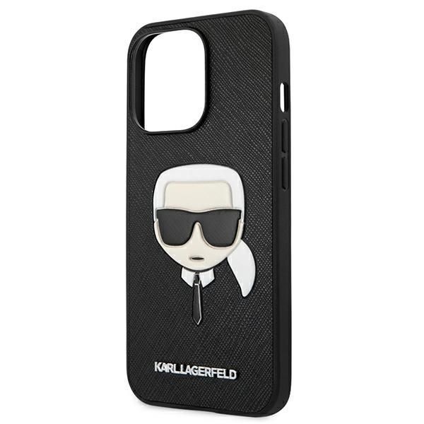 Pokrowiec Karl Lagerfeld Saffiano dla iPhone 13 Pro - Czarny