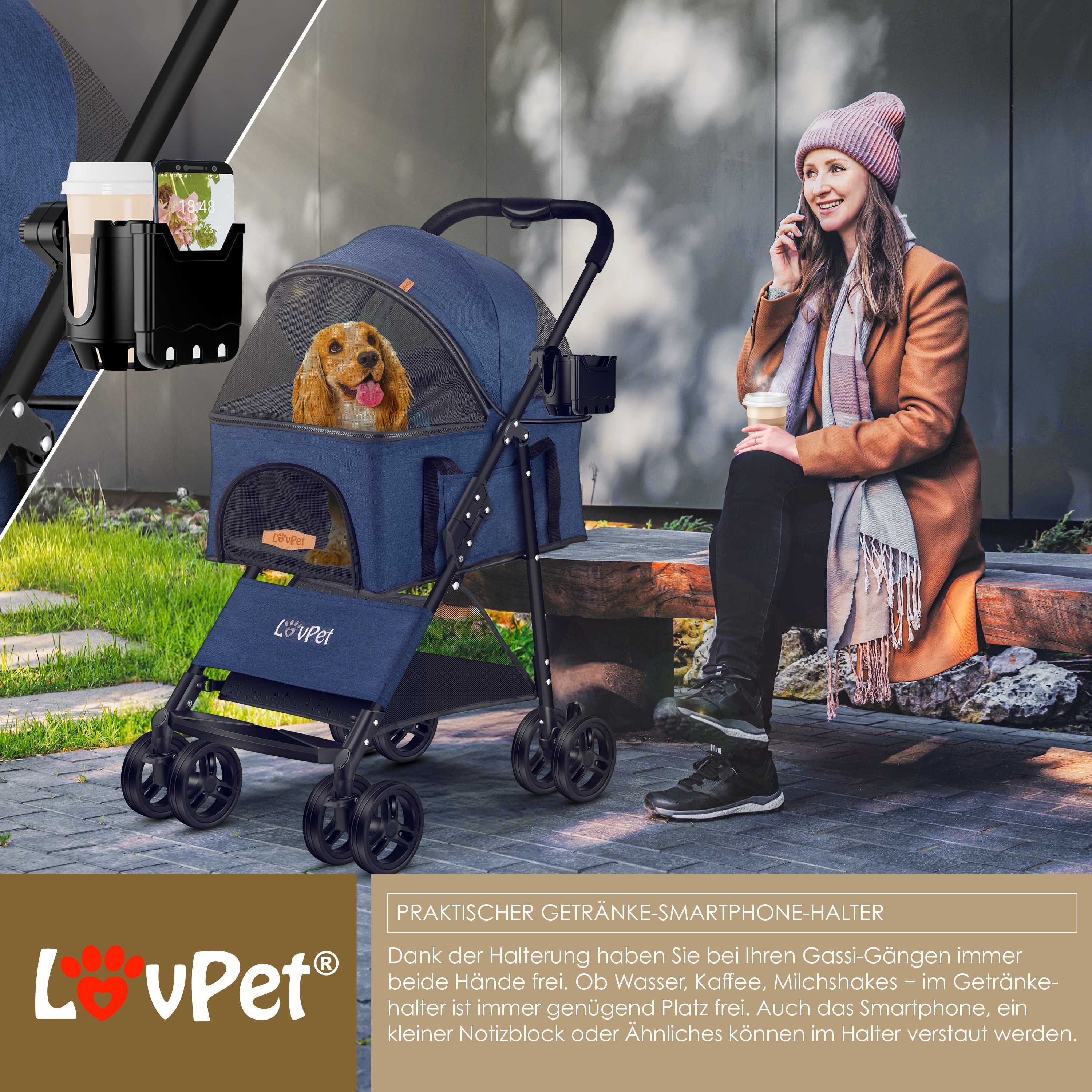 Nowy wózek dla psów / transporter / kojec / klatka / LOVPET !8896!