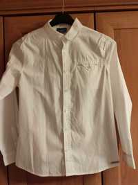 Biała koszula chłopięca Coccodrillo 146 z długim rękawem.