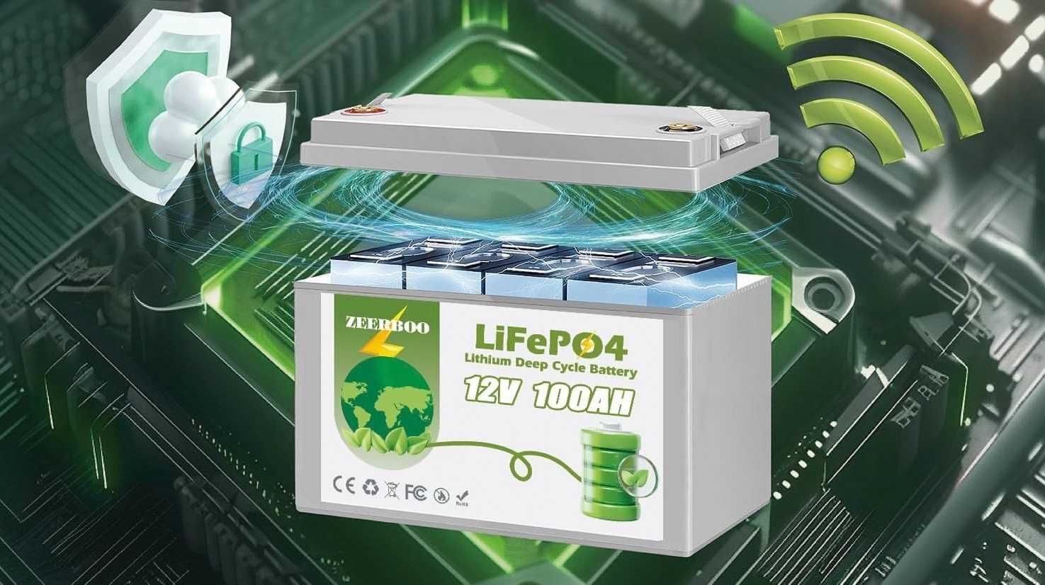 Аккумулятор LiFePO4 12V 100Ач с Bluetooth