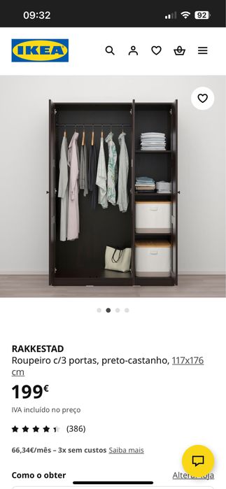 Roupeiro ikea 3 portas