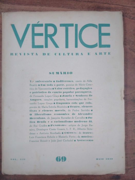 Vértice | Colóquio de Letras - anos 40-50 - desde 7€