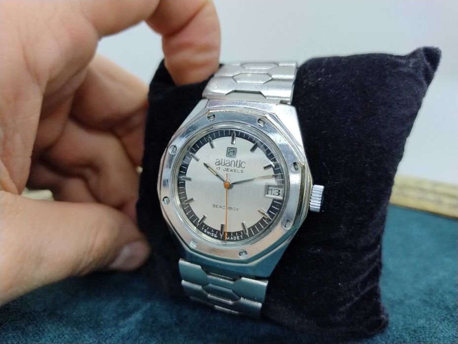 Oryginalny Zegarek Atlantic Beach boy lata 70 ! Mechaniczny 17 Rubin !