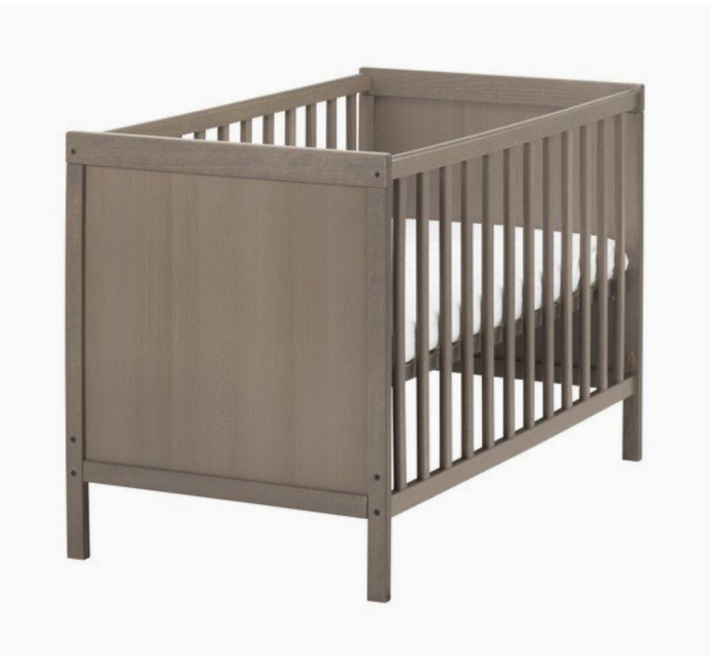 Łóżeczko dzieciece IKEA Sundvick w zestawie z materacem 125x85x67 cm
