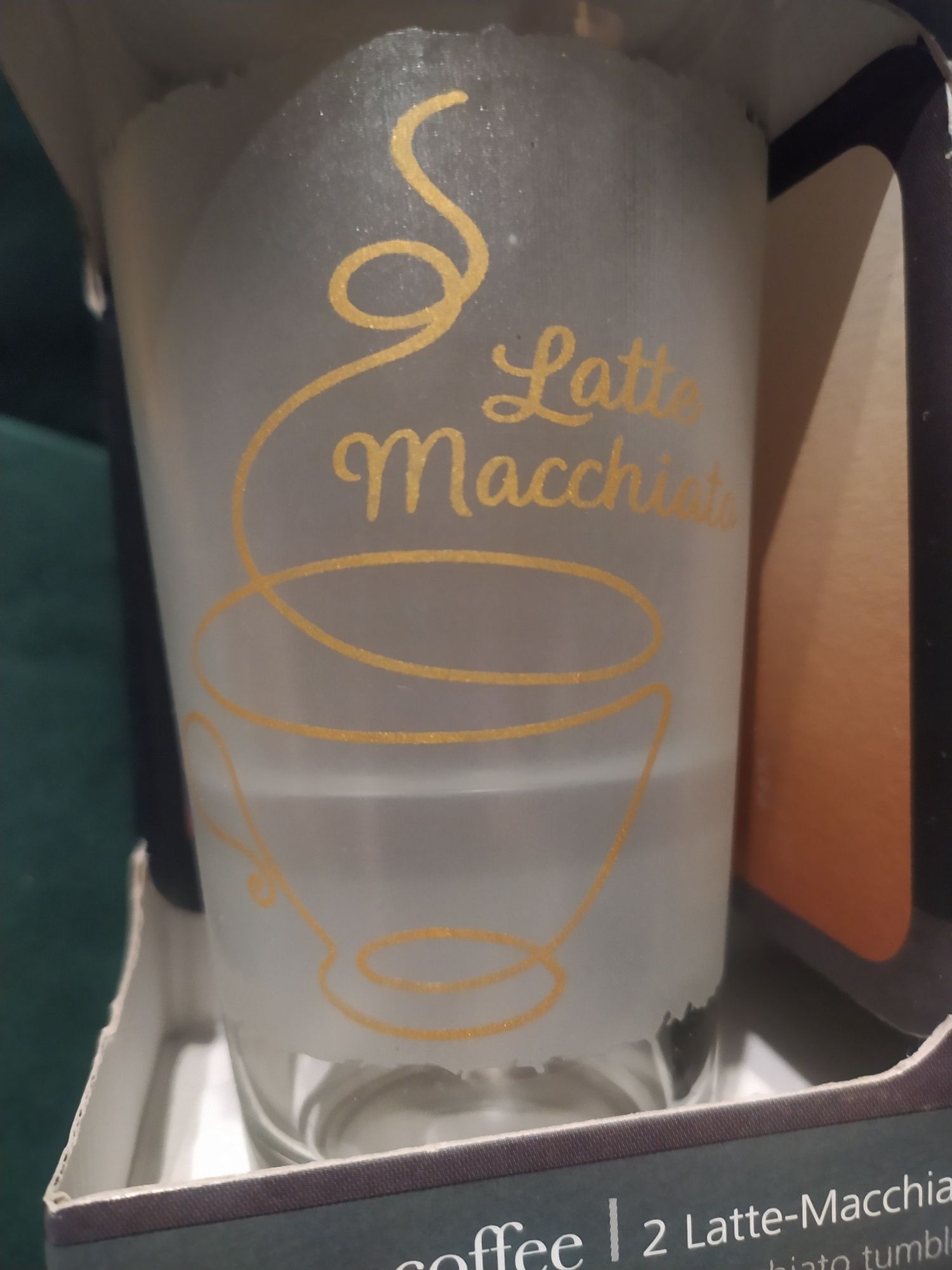 Dwie szklanki do latte 340 ml ze szklanymi słomkami