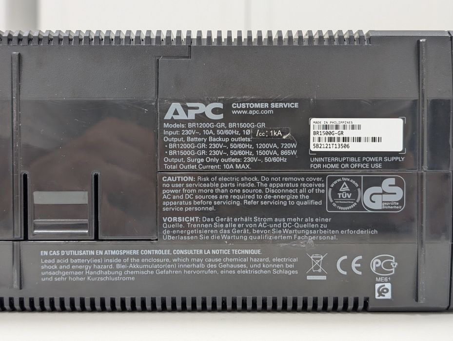 UPS APC Back-UPS Pro 1500 (BR1500G-GR) F02