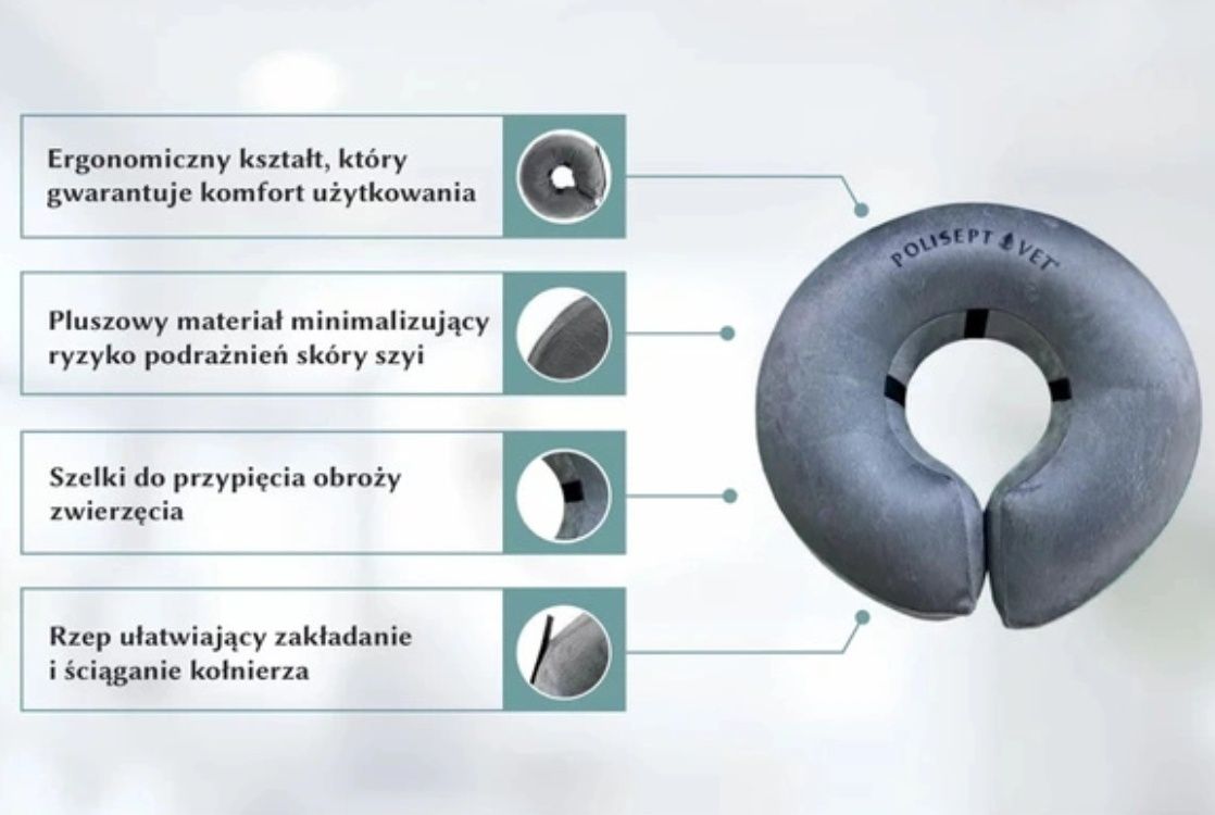 Kołnierz (oponka) pooperacyjny dla psa L + ubranko