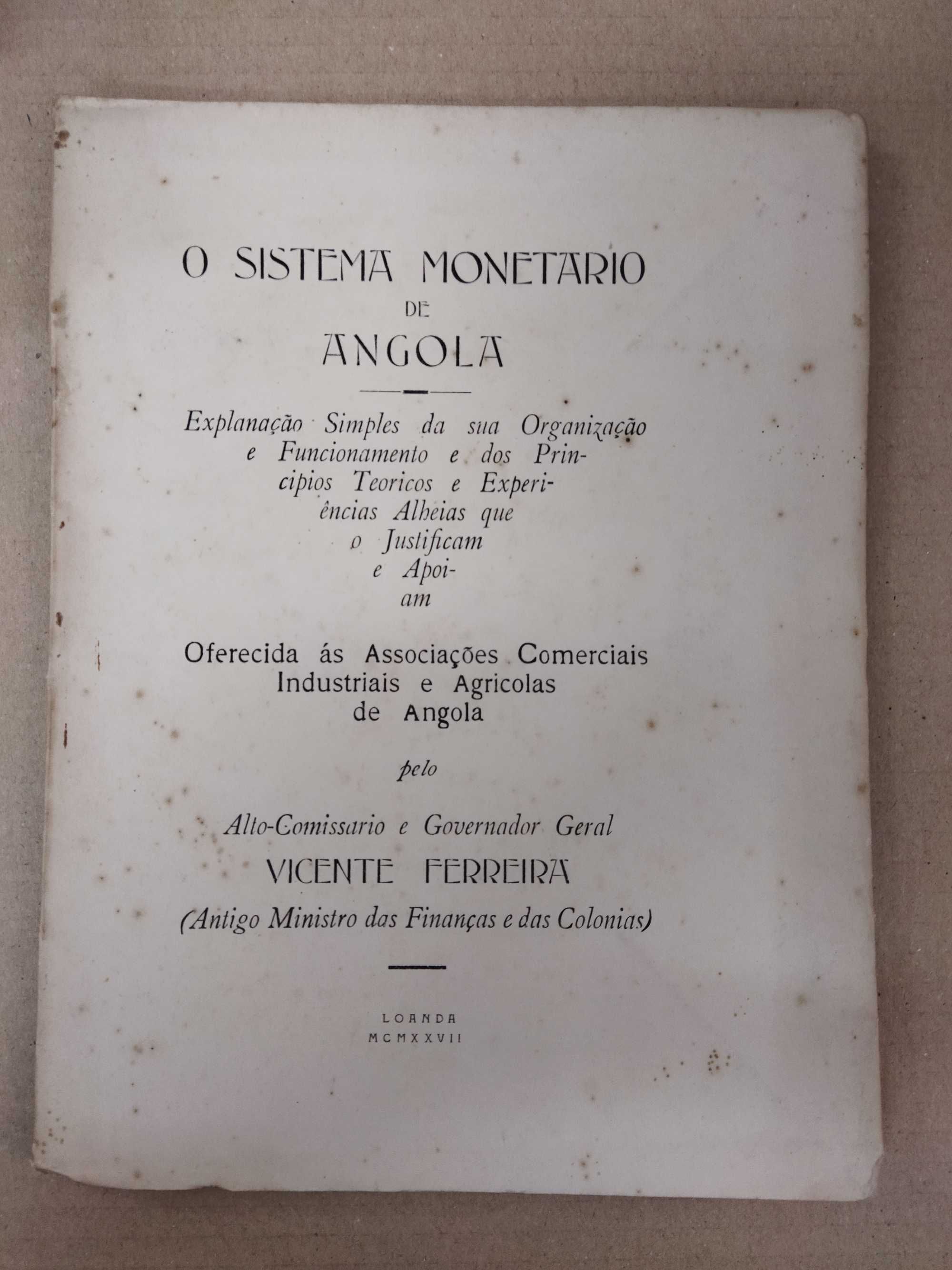 O Sistema Monetário de Angola edição 1927