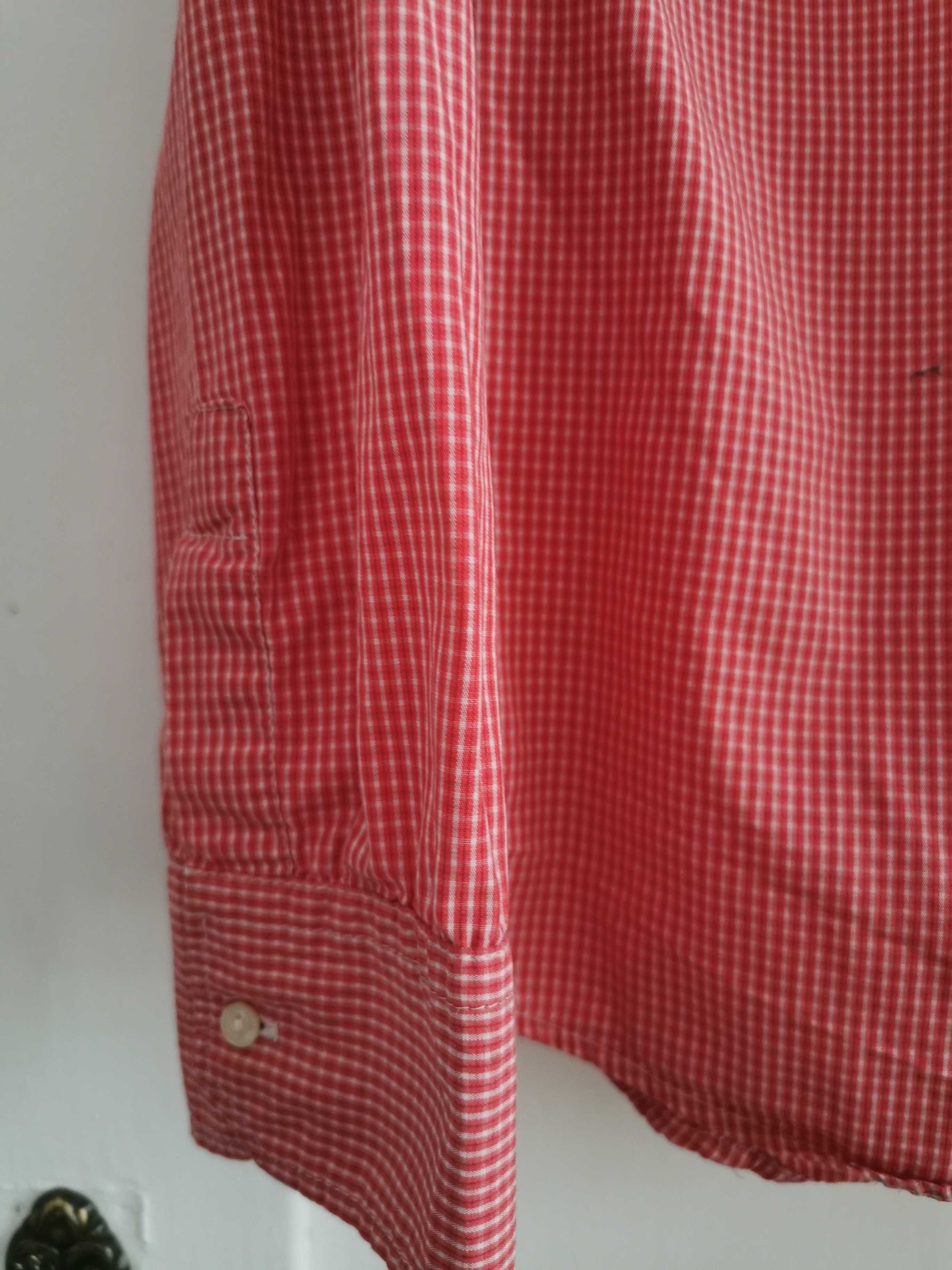 Koszula ZARA damska kratka czerwona r. L / 40