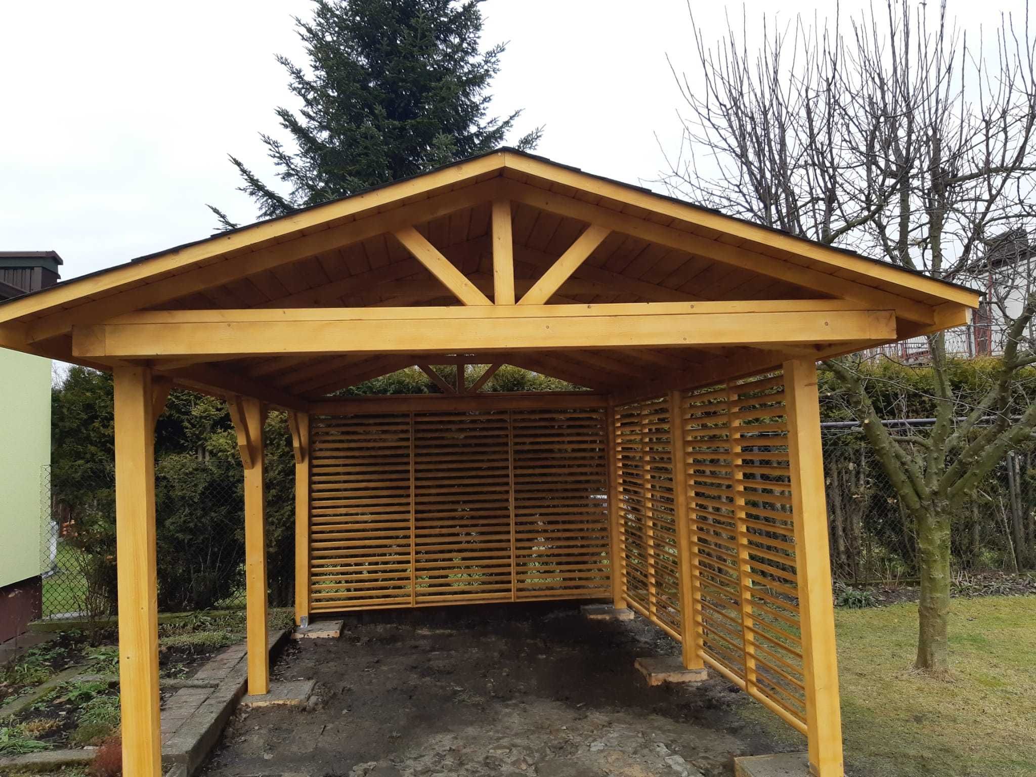 Wiata wolnostojąca na wymiar, garaż, carport. Szybka realizacja