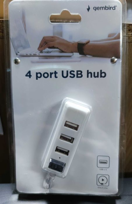 USB-Хаб USB2.0 UHB-U2P4-21 White 4хUSB2.0