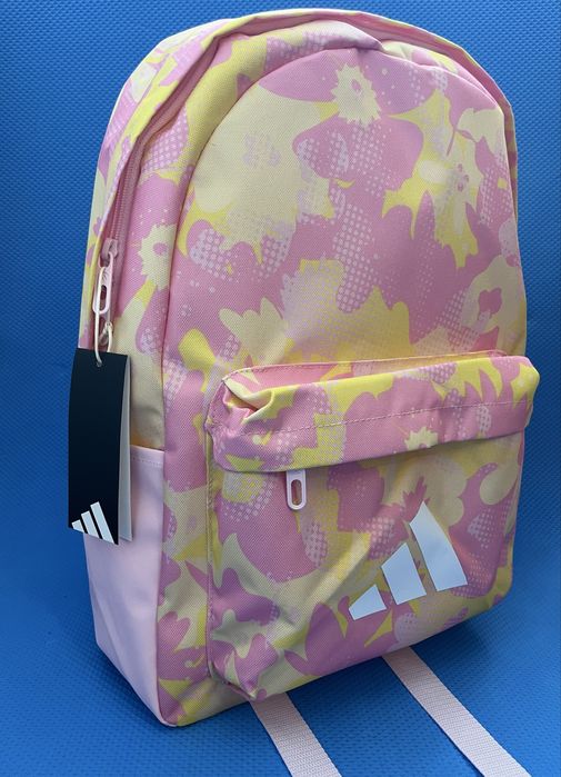 стильний рожевий рюкзак adidas flower 27,5l — новий!