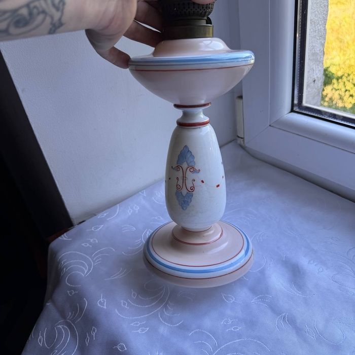 Lampa naftowa Szklana XlX wiek