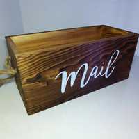 Декоративна дерев’яна коробка-тримач для пошти , листів, купонів на ра