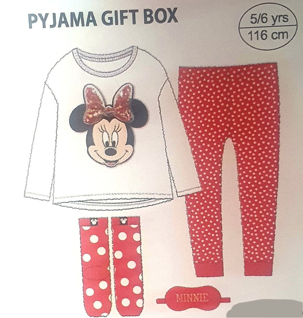 NOVO - Conjunto pijama + meias + tapa olhos - Minnie Mouse da Disney