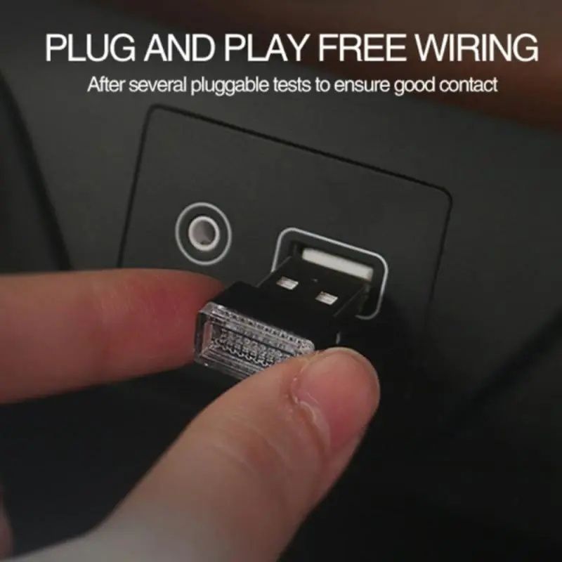 Luz de ambiente para carro porta USB AZUL novo