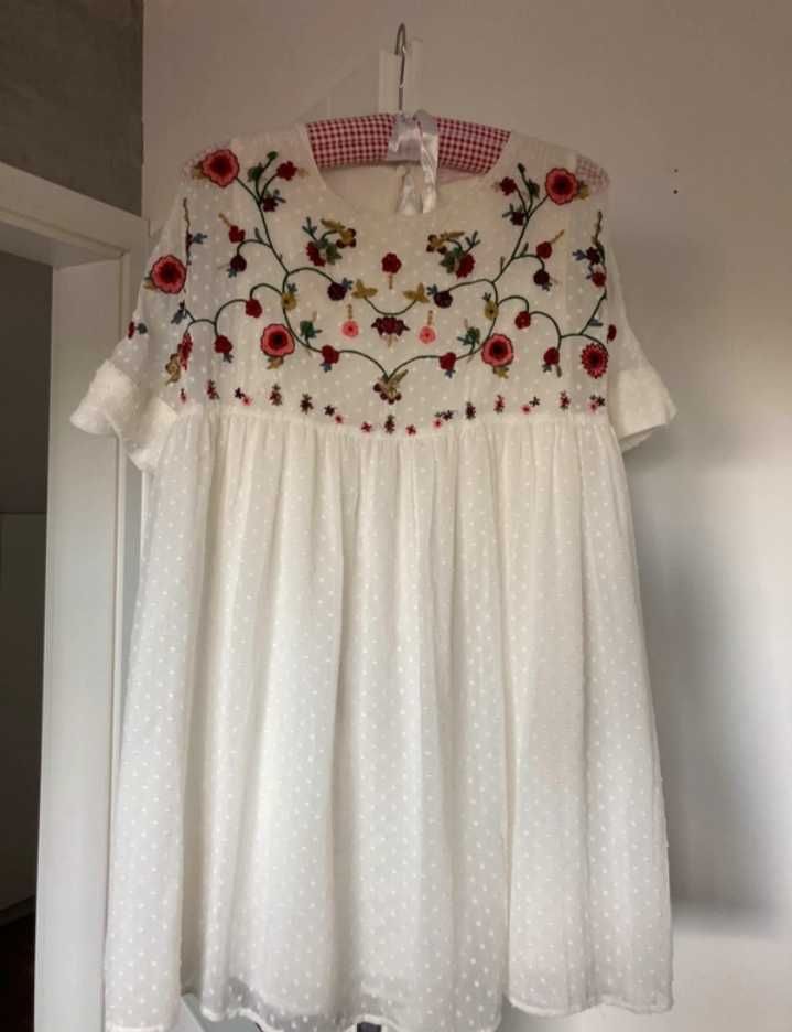 Zara haftowany kombinezon bluzka tunika sukienka plumeti boho L