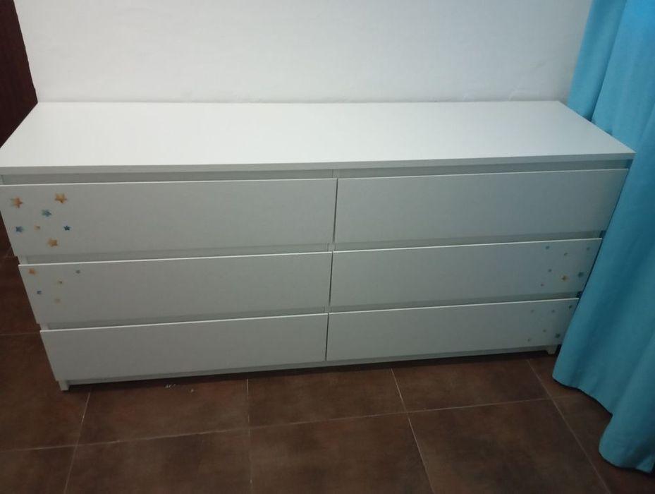 Cómoda Branca 6 gavetas
