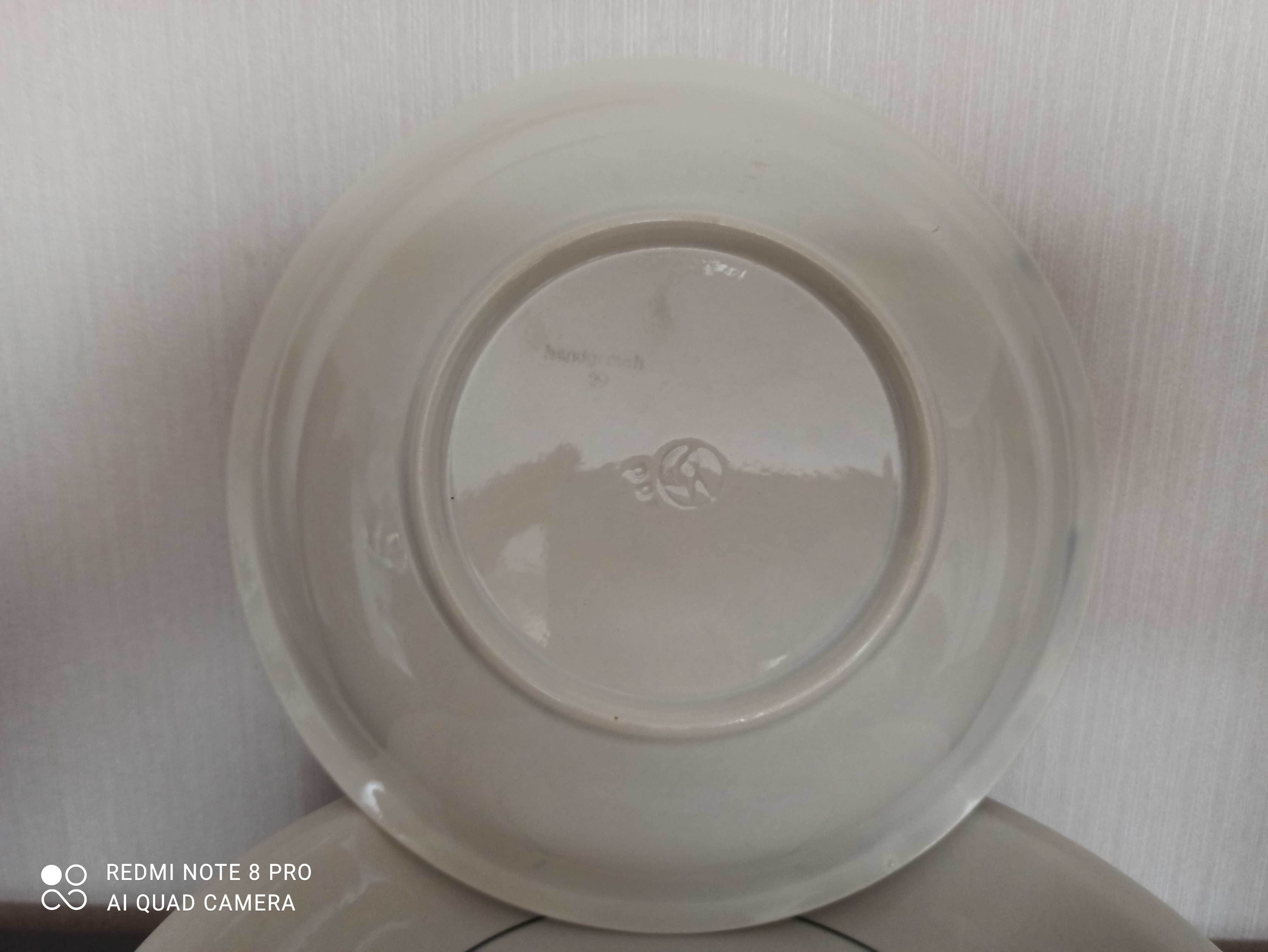 Talerze głębokie, ręcznie malowane, porcelit DDR
