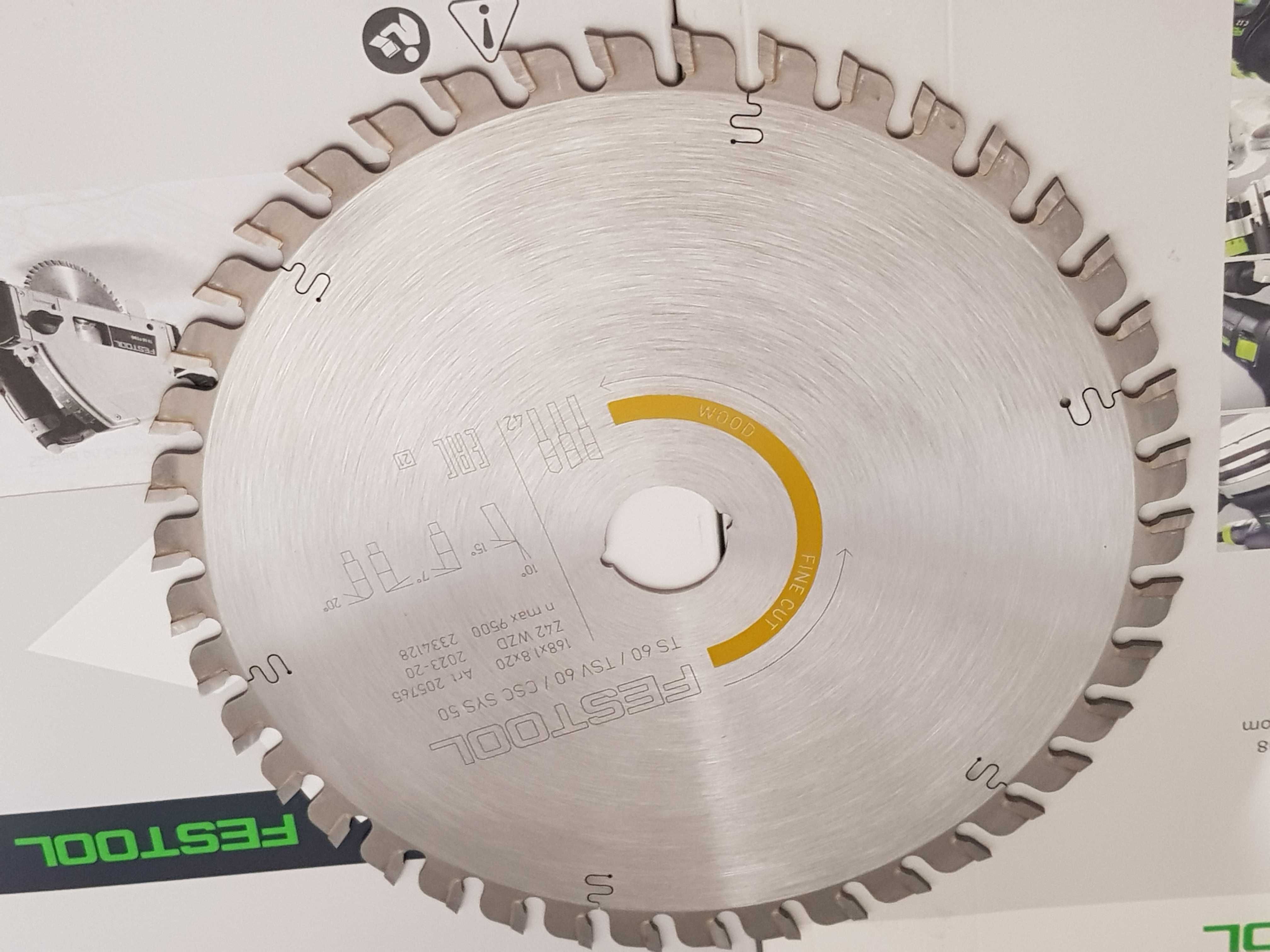 Tarcza pila FESTOOL 168x1,8x20mm pilarka ts 60,tsv-60,sys-50-205,765