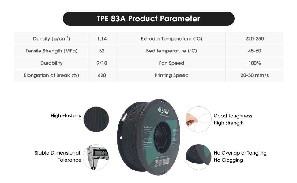 eSUN набор (ASA, PLA-CF, ePA, ePA-CF, eTPE-83, eTPU-95A, ePAHT-CF)