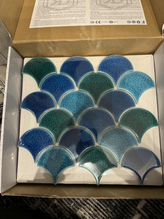 Płytka Flabellum Sea Mix Połysk Raw Decor mozaika 5 arkuszy