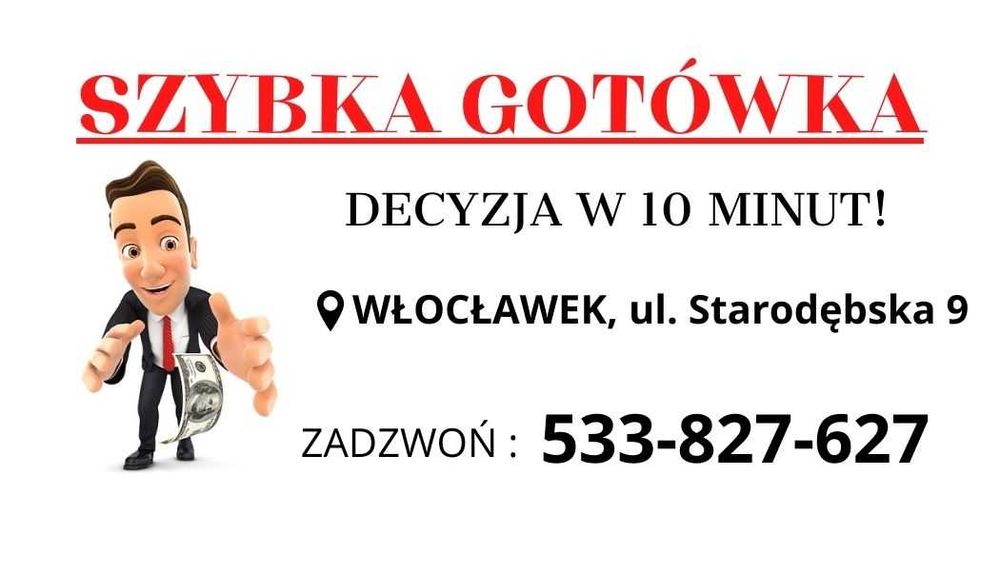 Pożyczka gotówkowa właśnie dla Ciebie KREDICO2000 WŁOCŁAWEK